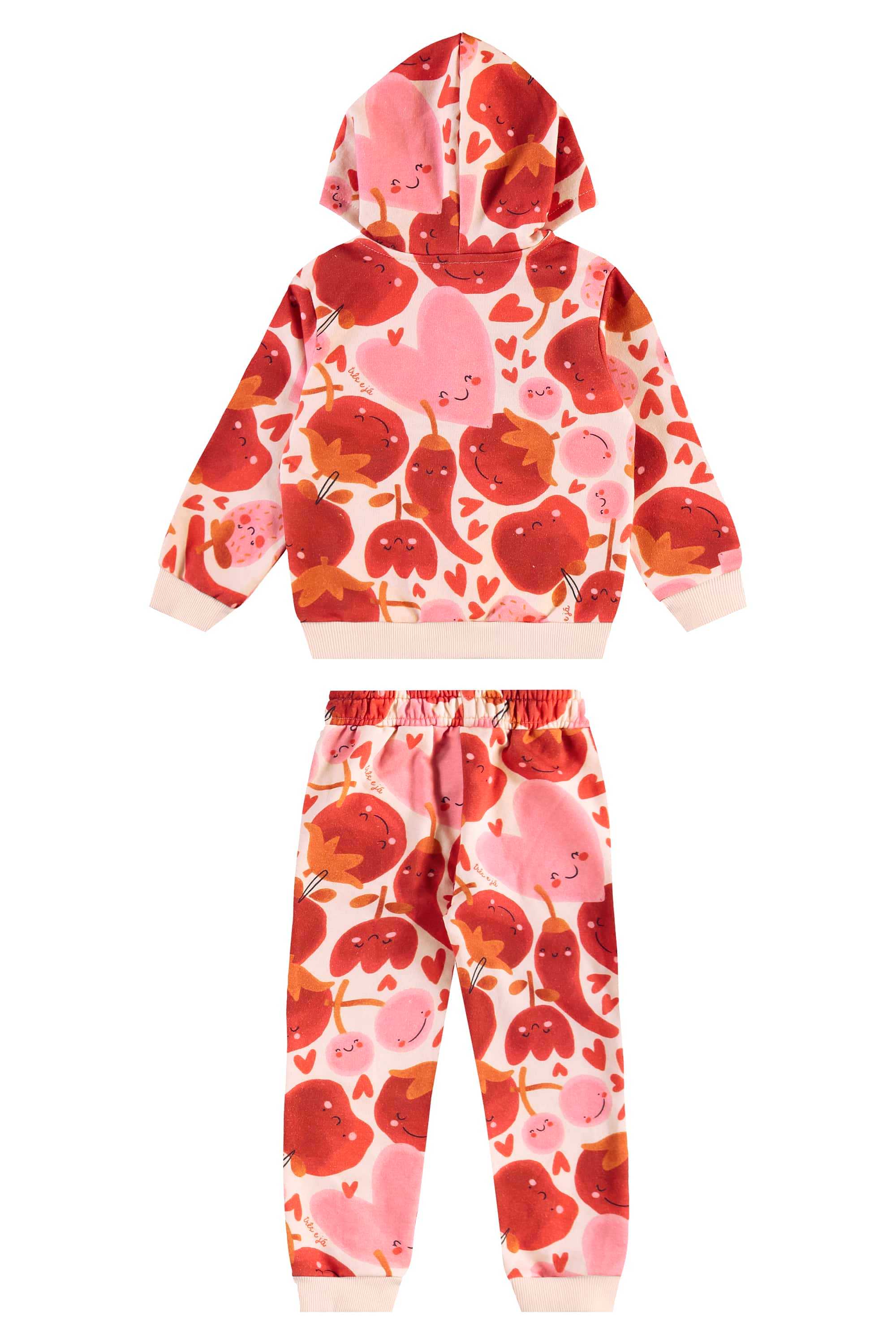 Conjunto Infantil Frutas Vermelhas com Jaqueta e Calça (Rosa) Três e Já - Imagem 22